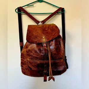 Leather back pack